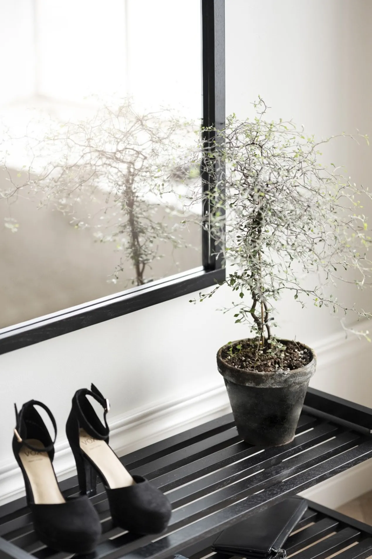 Schoenenrek Confetti hout Whitewash