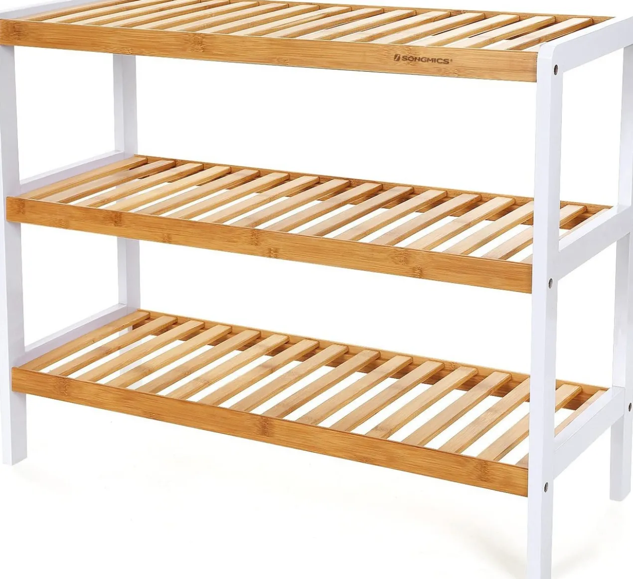 Schoenenrek Indusign bamboe Naturel en wit bamboe