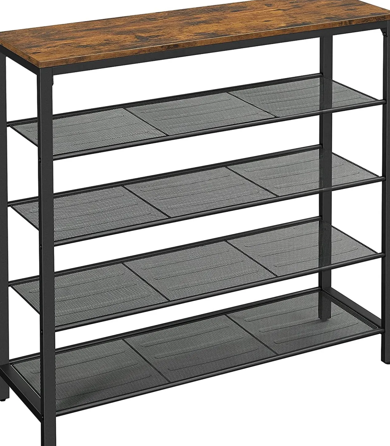 Schoenenrek met 4 rasterniveau's Vintage bruin