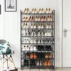 Schoenenrek 2 x (stapelbaar) met 4 niveaus Indusign Zwart