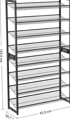 Schoenenrek 2 x (stapelbaar) met 4 niveaus Indusign Grijs