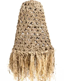 Seagrass hanglamp Banjar met raffia