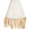 Seagrass hanglamp Tabanan met raffia wit