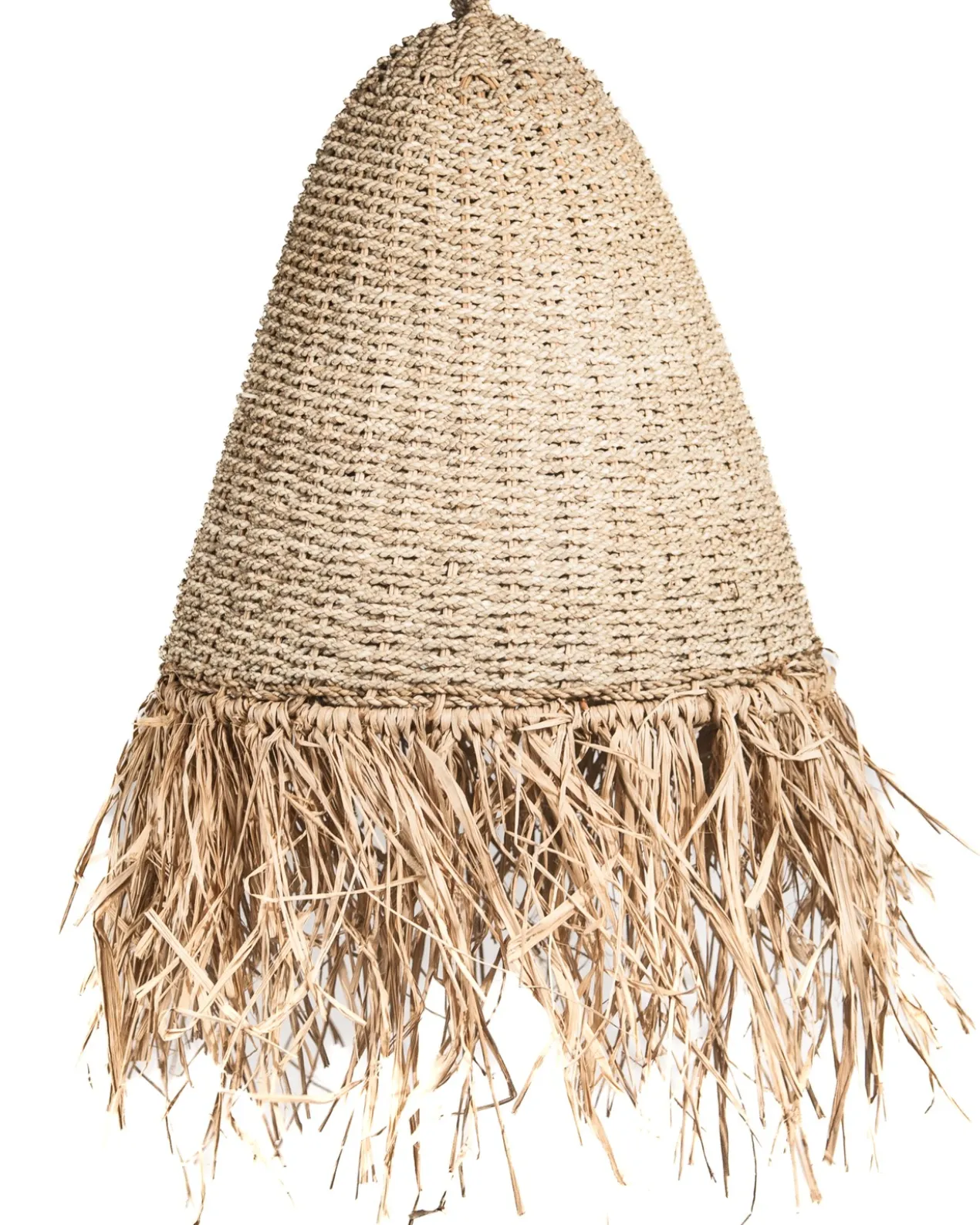 Seagrass hanglamp Tabanan met raffia naturel