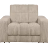Second date fauteuil ribstof travertin