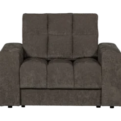 Second date fauteuil velvet warmgrijs