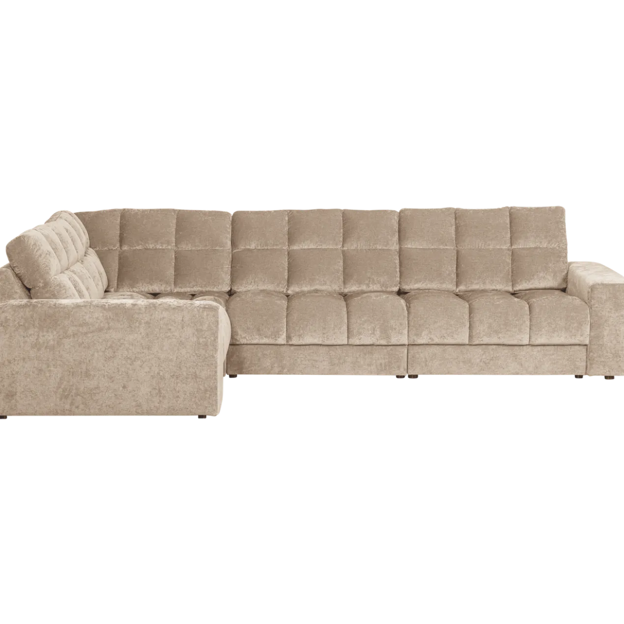Second date hoekbank links velvet nougat