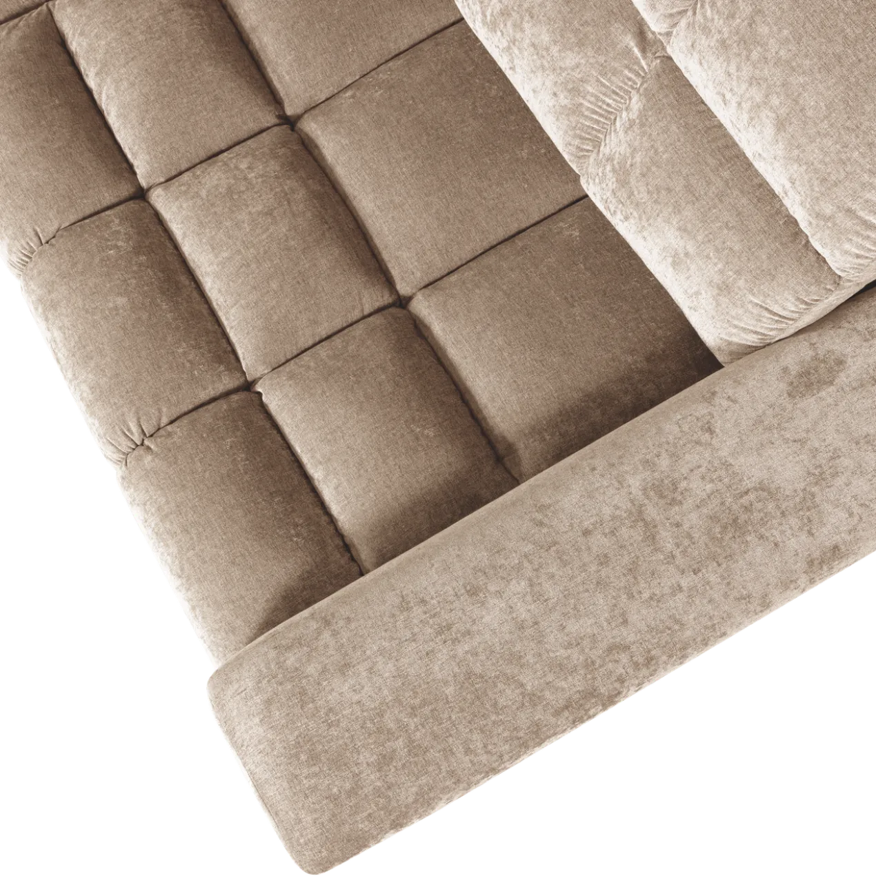 Second date hoekbank links velvet nougat