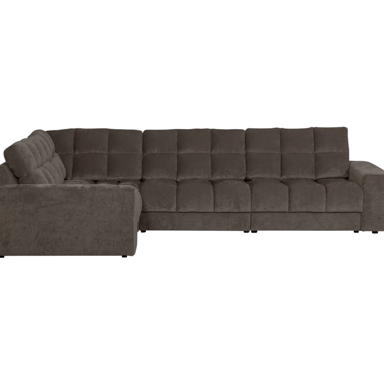 Second date hoekbank links velvet warmgrijs