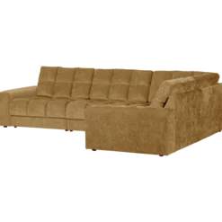 Second date hoekbank rechts velvet goudgeel