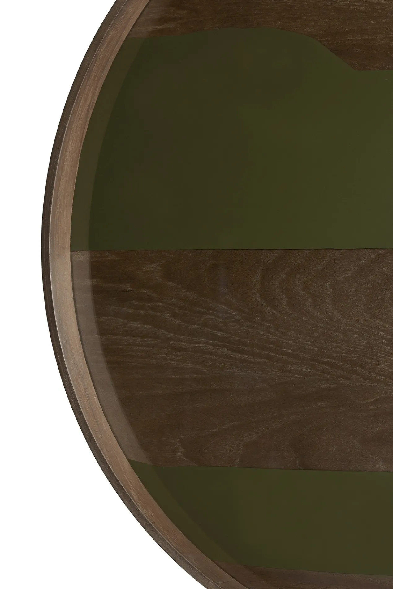 Second Nature glazen dienblad Ø92 cm - moss