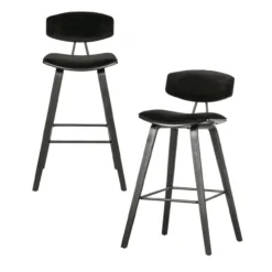 Senn barstoel velvet zwart
