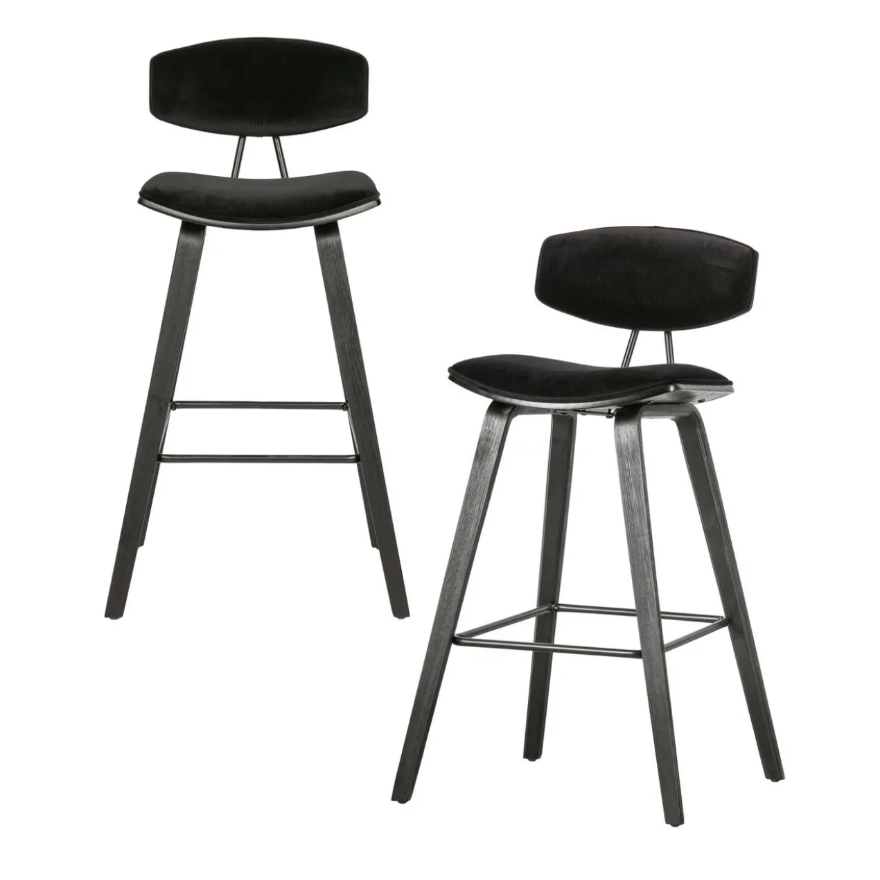 Senn barstoel velvet zwart