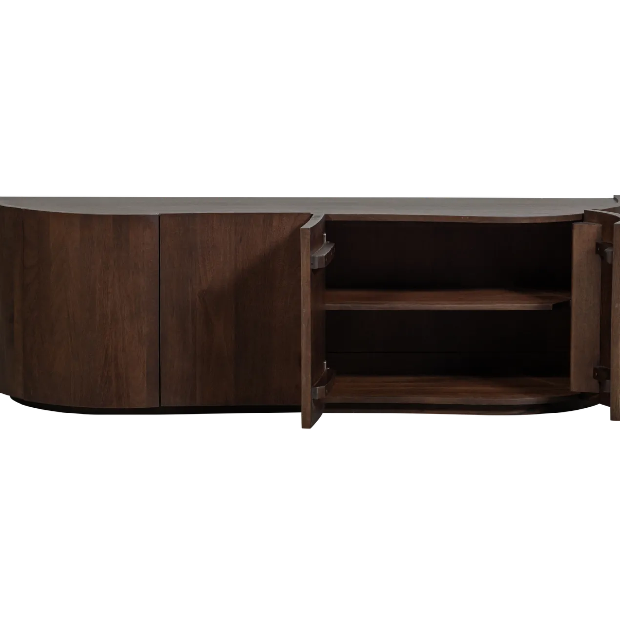 Sense dressoir 4-deurs mangohout walnoot