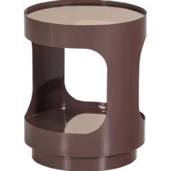 Sero bijzettafel metaal/glas bruin