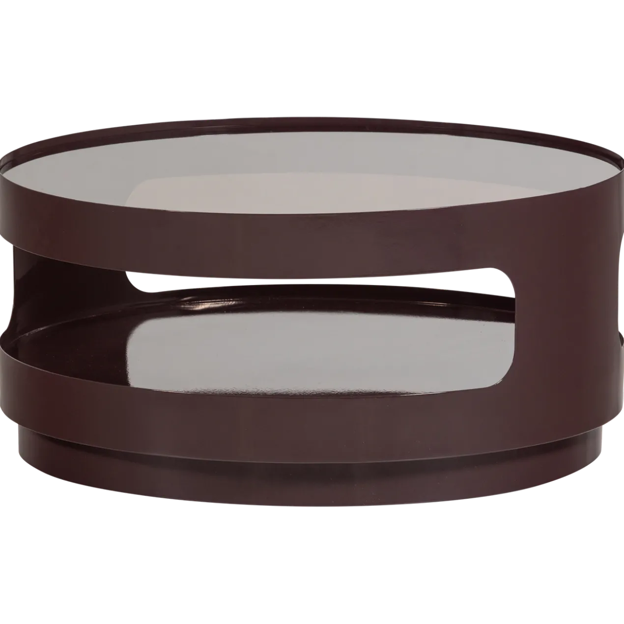 Sero salontafel metaal/glas bruin