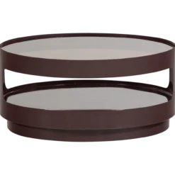 Sero salontafel metaal/glas bruin