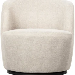 Serra draaifauteuil geweven stof off white
