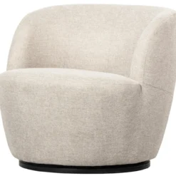 Serra draaifauteuil geweven stof off white