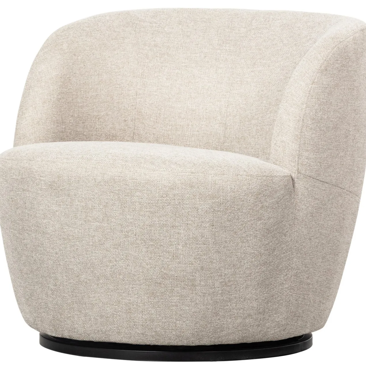 Serra draaifauteuil geweven stof off white