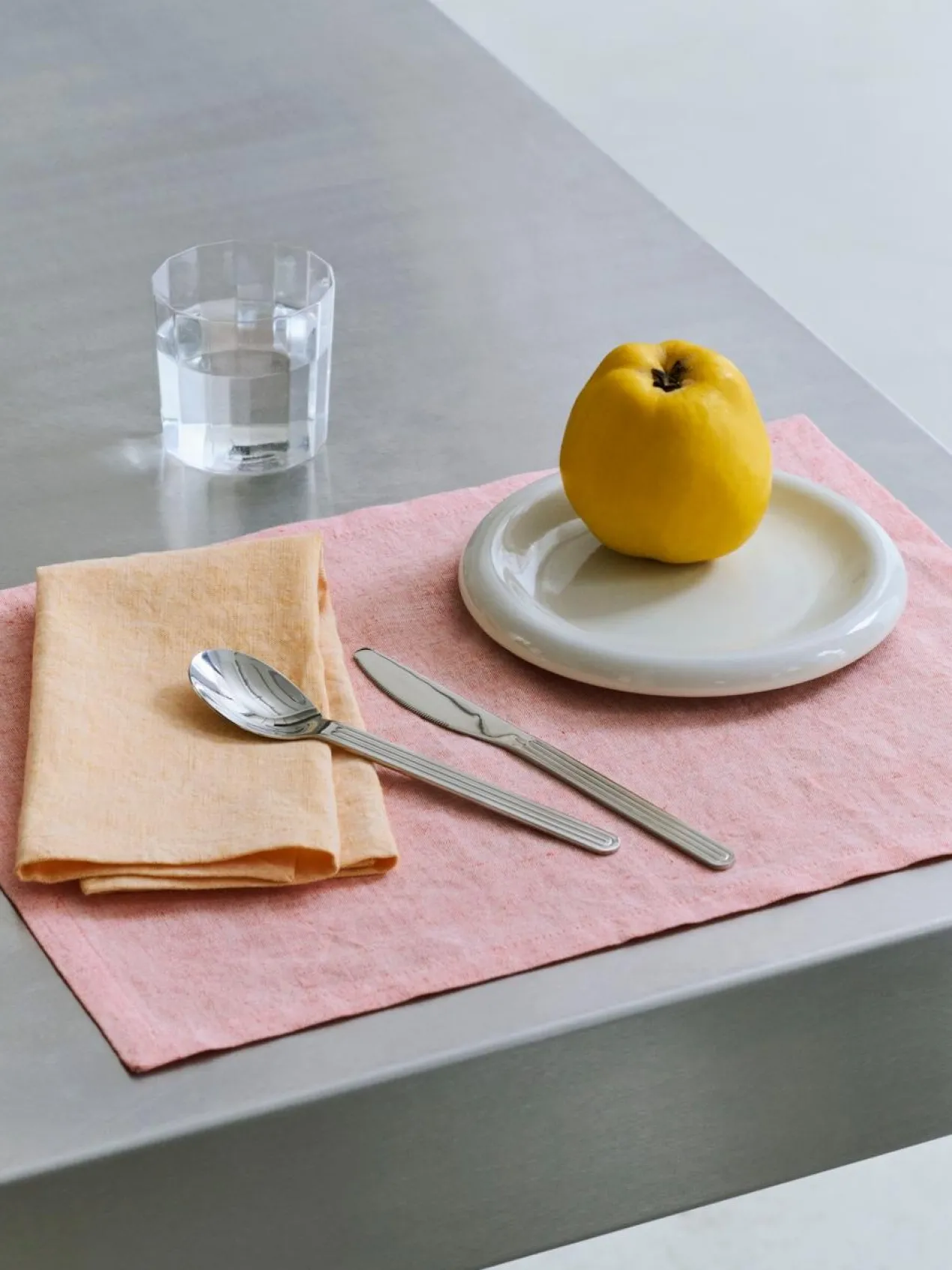 Servet/Placemat Tavolo soft coral - set van 4