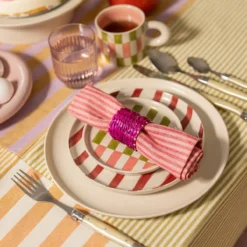 Servet ring Lode fuchsia - set van 4