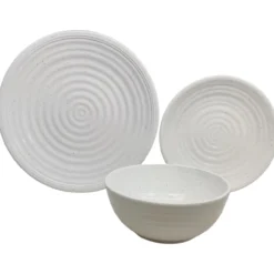 Servies Melamine granite pearl - set vans 12