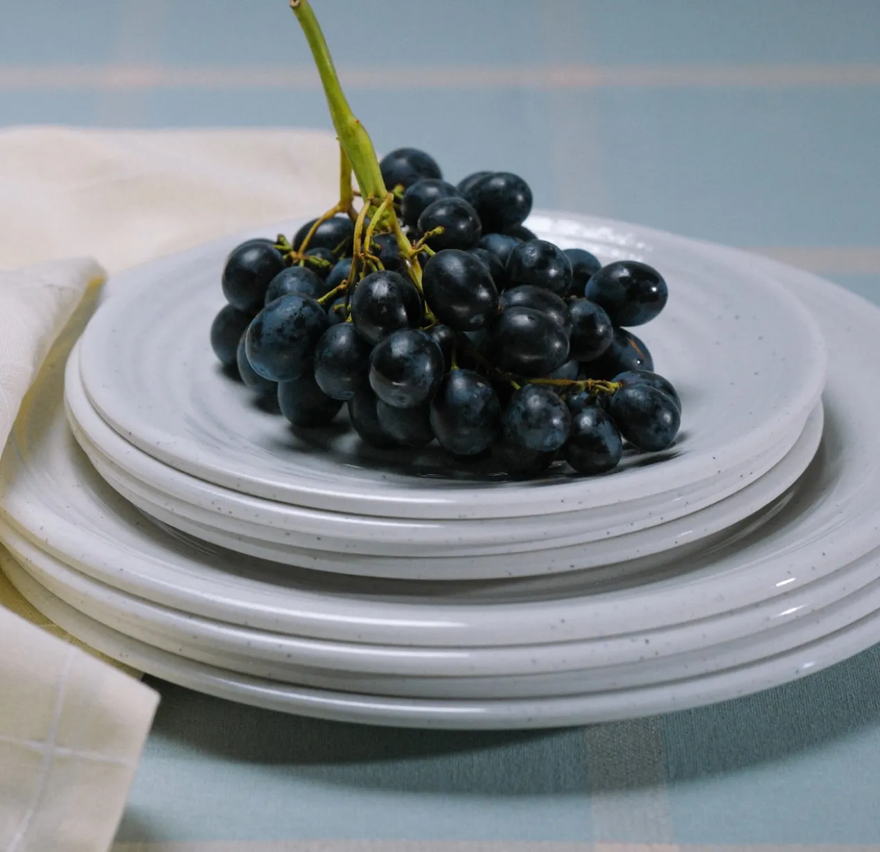 Servies Melamine granite pearl - set vans 12