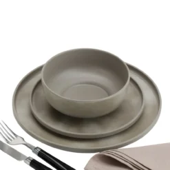 Servies Melamine pebble sky - set van 12