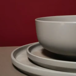 Servies Melamine pebble sky - set van 12
