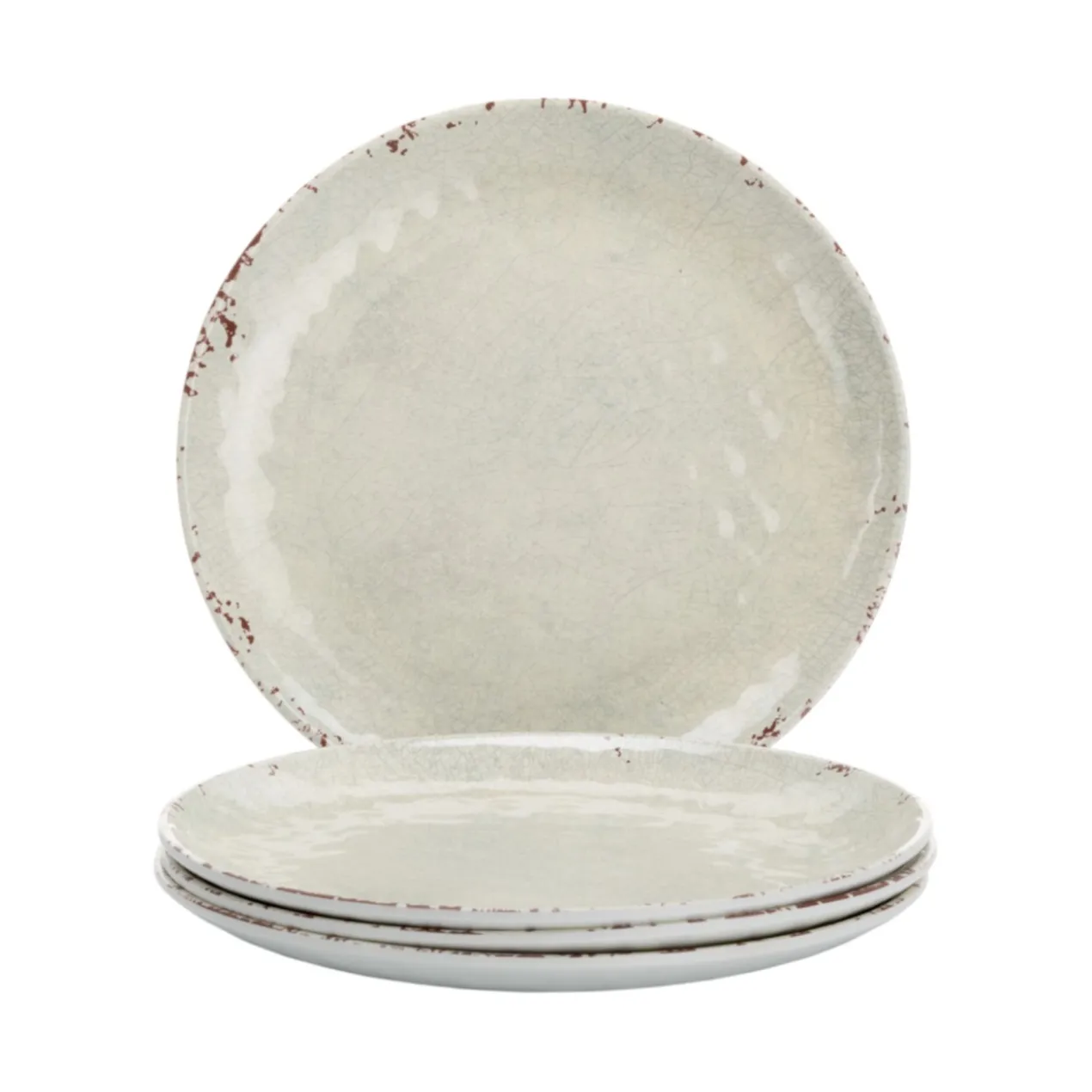 Servies Melamine rustic pearl - set van 12