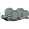 Servies Moondust melamine antracietgrijs - set van 12