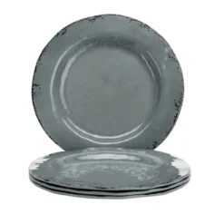 Servies Moondust melamine antracietgrijs - set van 12