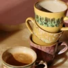 Servies 70's ceramics americano mugs radiant - set van 4