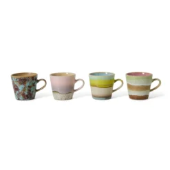 Servies 70's Ceramics americano mok Rococo - set van 4