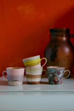 Servies 70's Ceramics americano mok Rococo - set van 4
