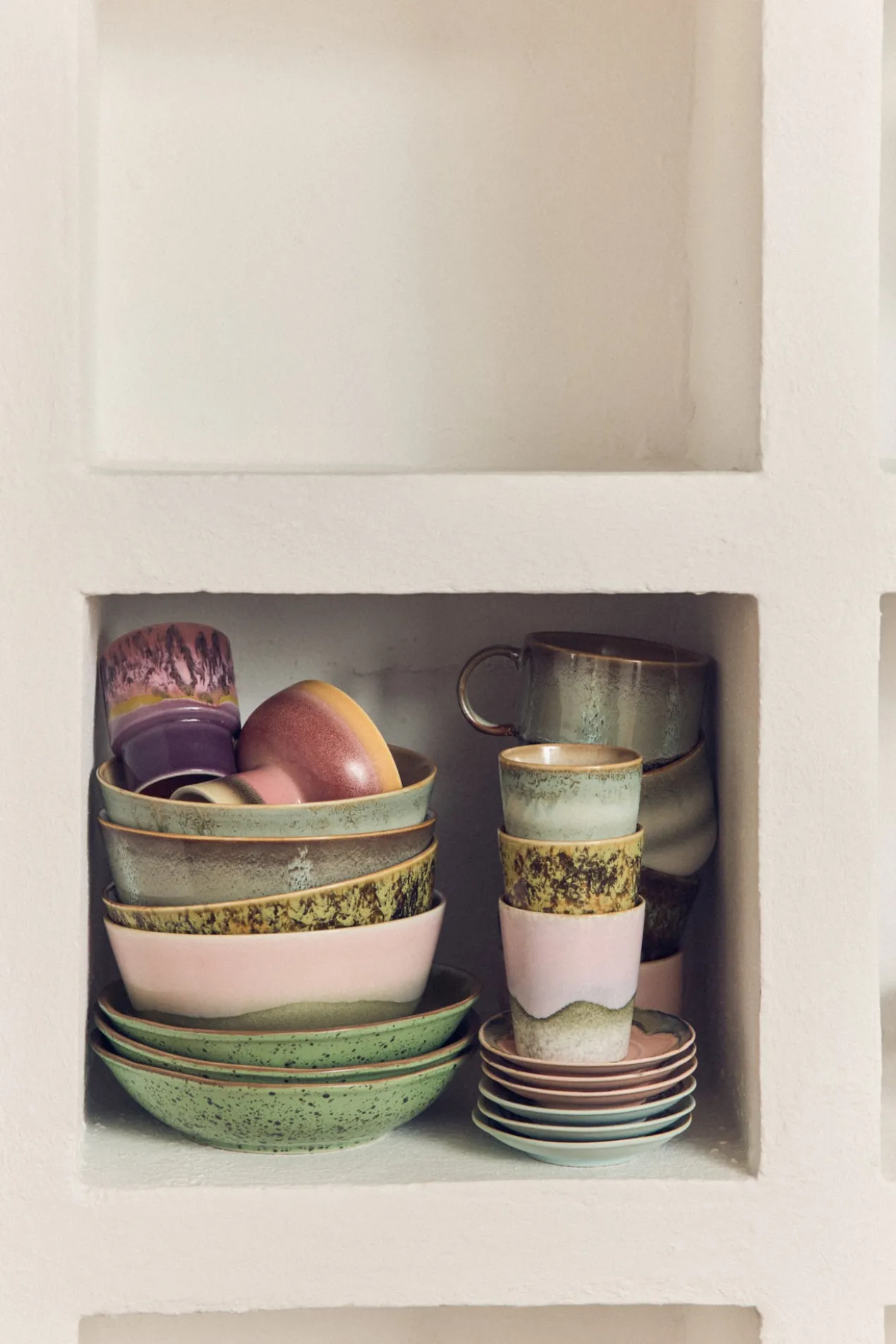 Servies 70s Ceramics coffee mok serendipity - set van 4