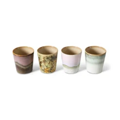 Servies 70s Ceramics coffee mok serendipity - set van 4