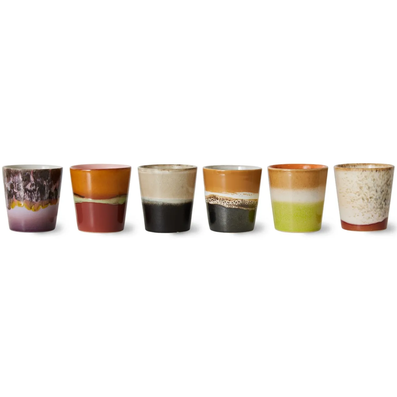 Servies 70's Ceramics Coffee mok Soil - set van 6