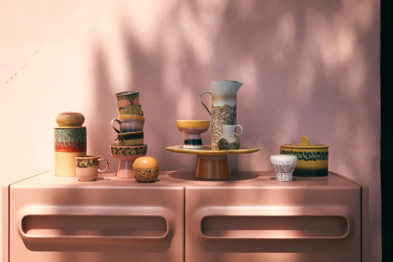 Servies 70's Ceramics Cookie voorraadpot Kelp
