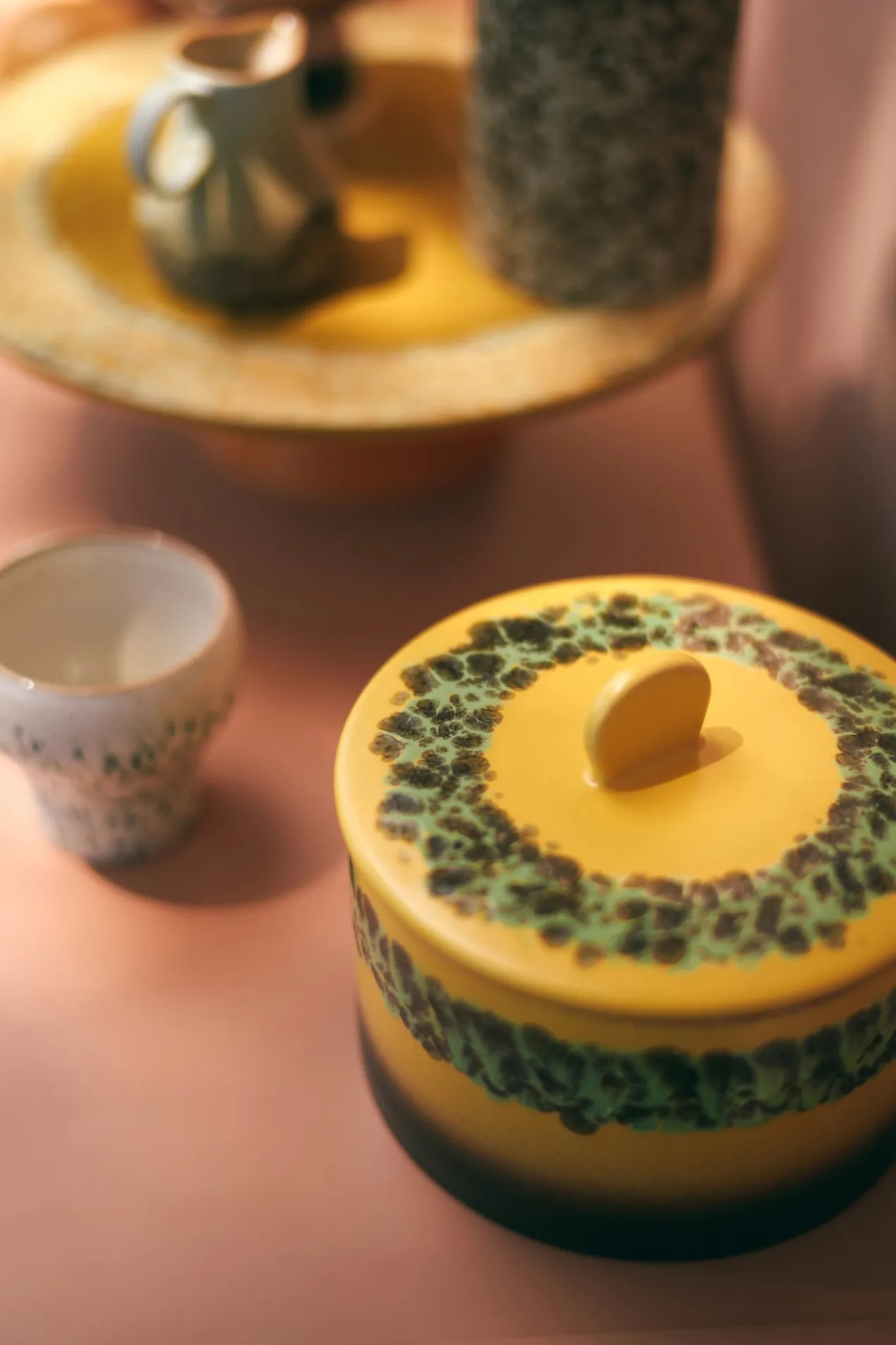 Servies 70's Ceramics Cookie voorraadpot Kelp