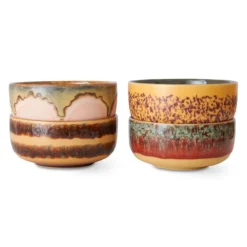 Servies 70s ceramics dessert bowls harbour - set van 4