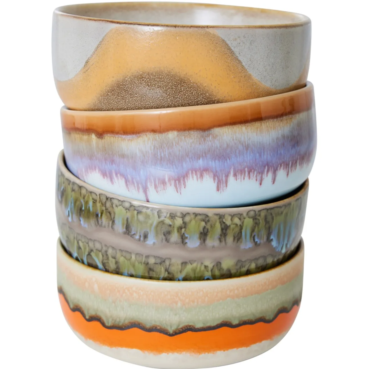 Servies 70's Ceramics dessert schaal Reef - set van 4