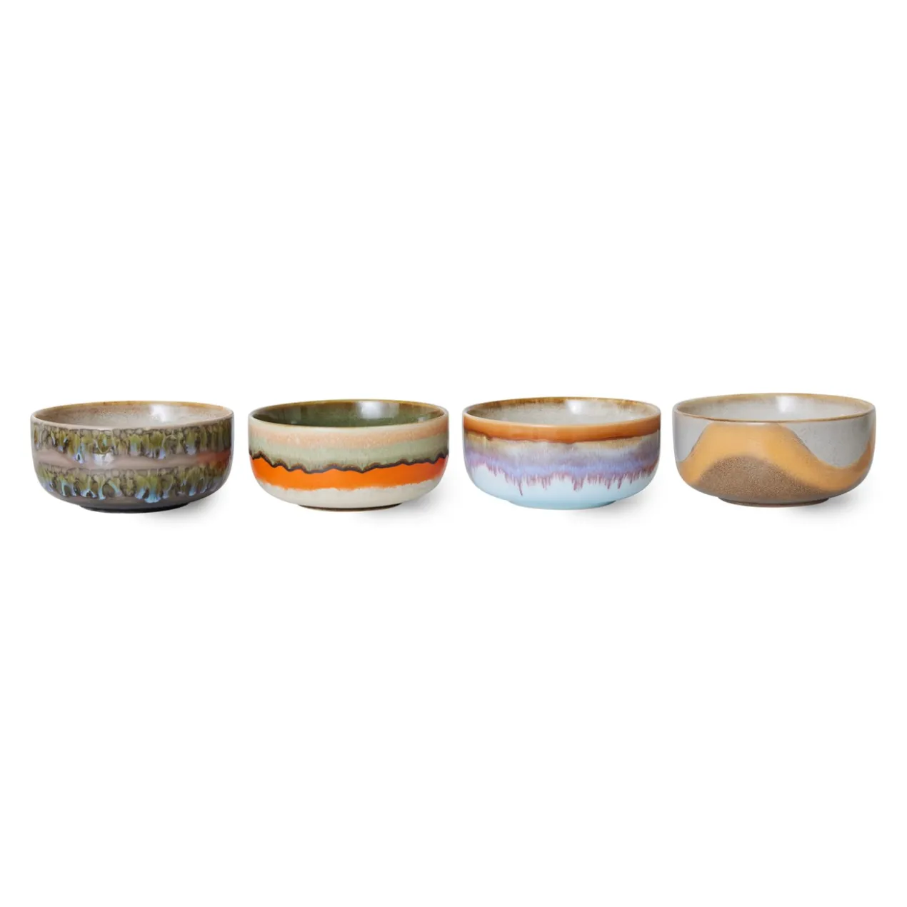 Servies 70's Ceramics dessert schaal Reef - set van 4