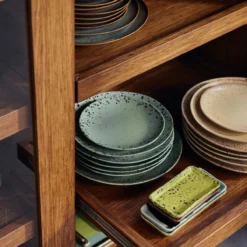 Servies 70's ceramics dinerbord Fleck - set van 2