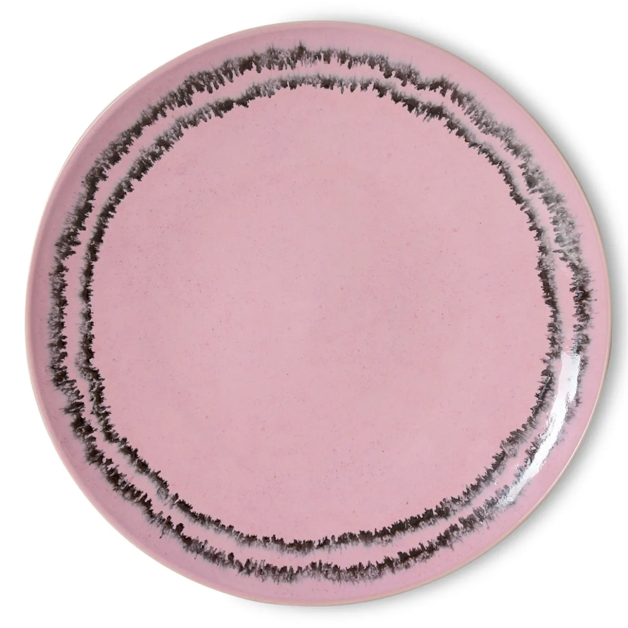 Servies 70's ceramics dinerbord Bubble - set van 2