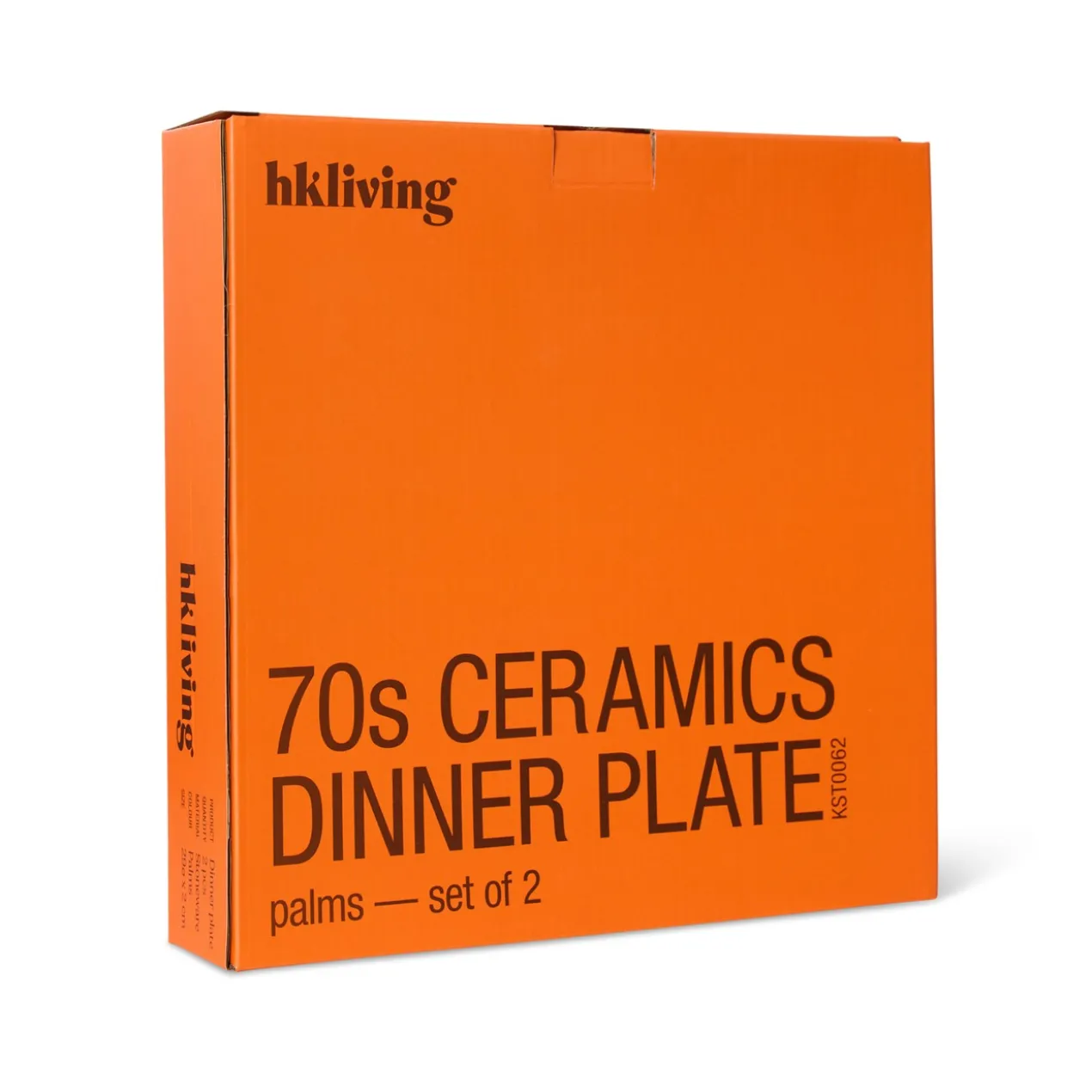 Servies 70s ceramics dinner plates palms - set van 2