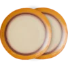 Servies 70's Ceramics Dinner Plates coconut - set van 2