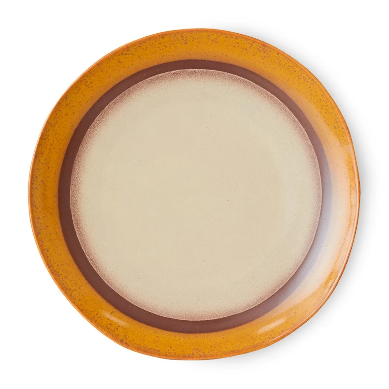 Servies 70's Ceramics Dinner Plates coconut - set van 2