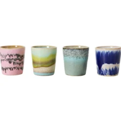 Servies 70's Ceramics eierdopje vibrance - set van 4